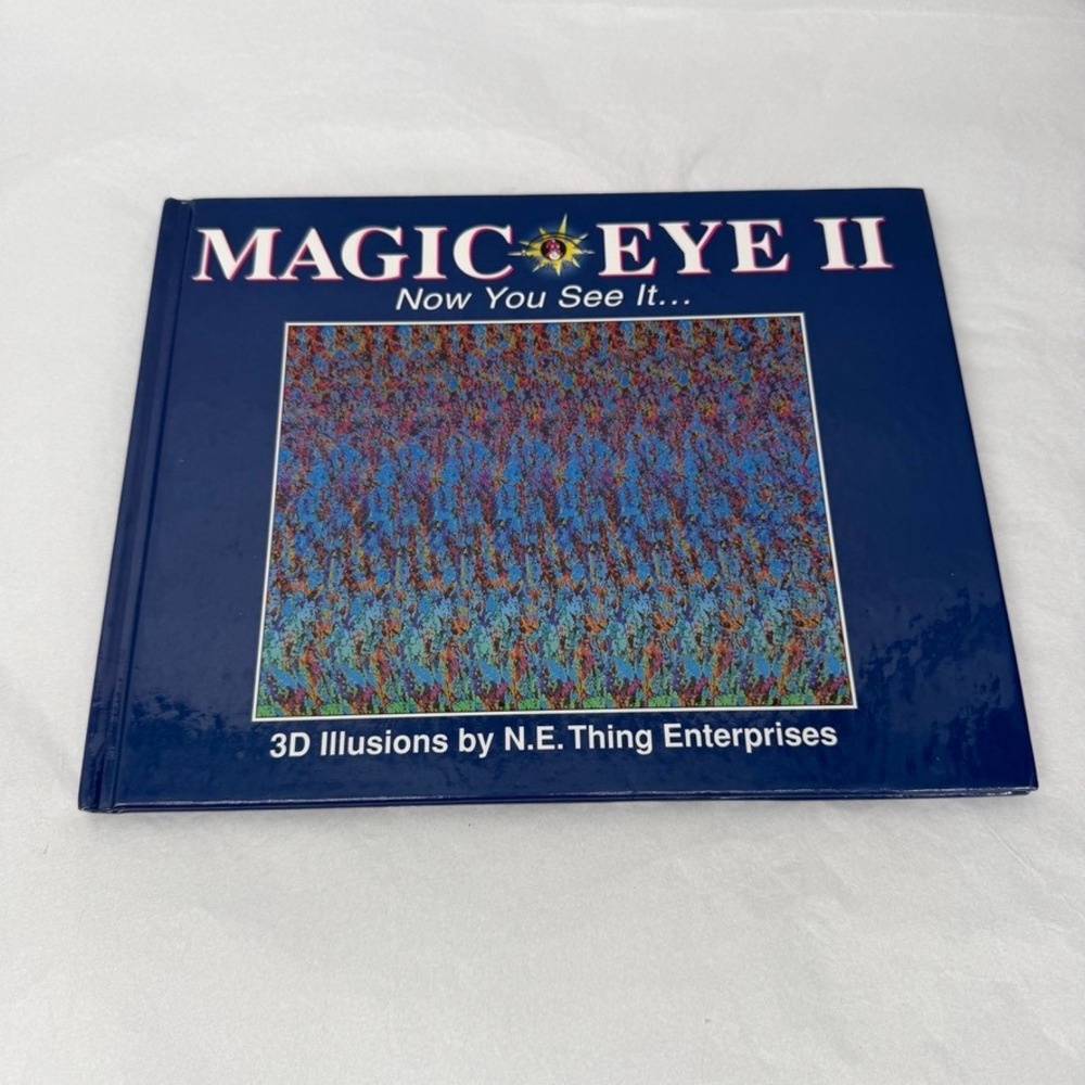 Magic Eye II Hardcover Book 3D Illusions NE Thing Vintage 1994 Stereogram HC